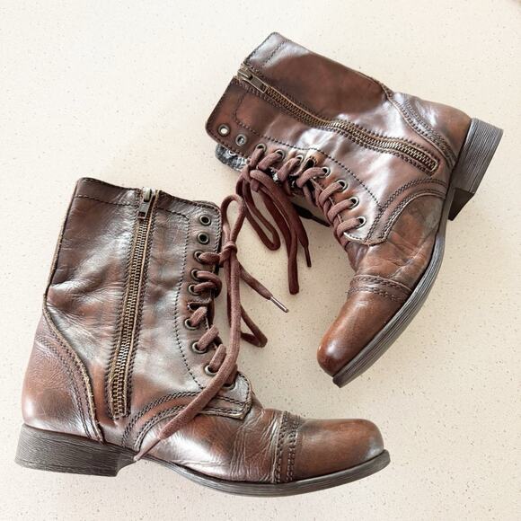 Steve Madden Shoes - Steve Madden Women's Troopa Lace-up Combat Boots Size 6.5